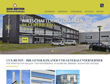Tablet Screenshot of cuxbeton-gewerbebau.de